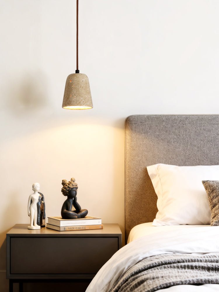 Earthy Travertine Cone lampa wisząca