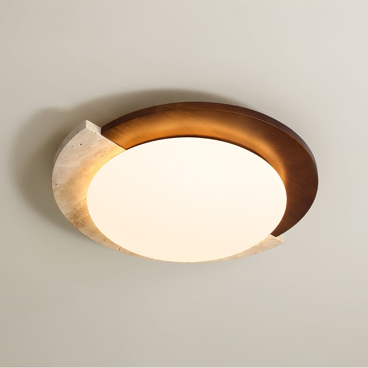 Noraaine Arc-Rim Travertine lampa sufitowa