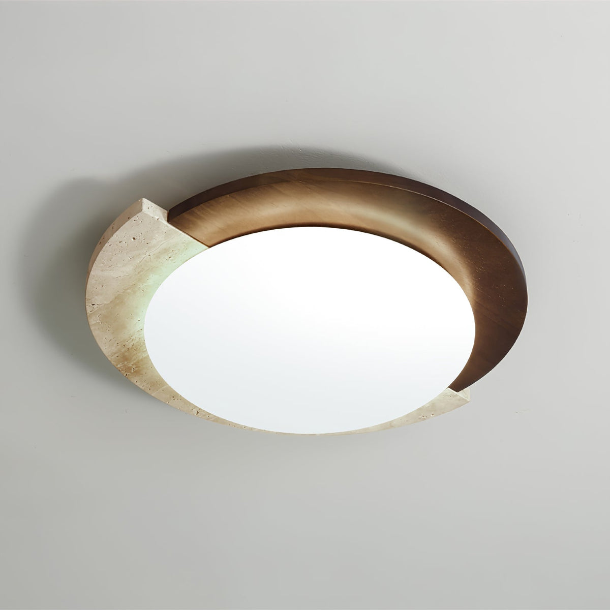 Noraaine Arc-Rim Travertine lampa sufitowa