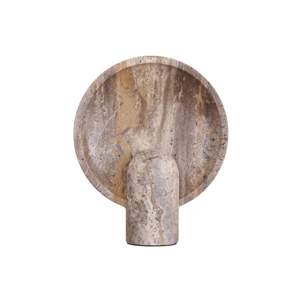 Valemu saucer-base travertine lampa stołowa