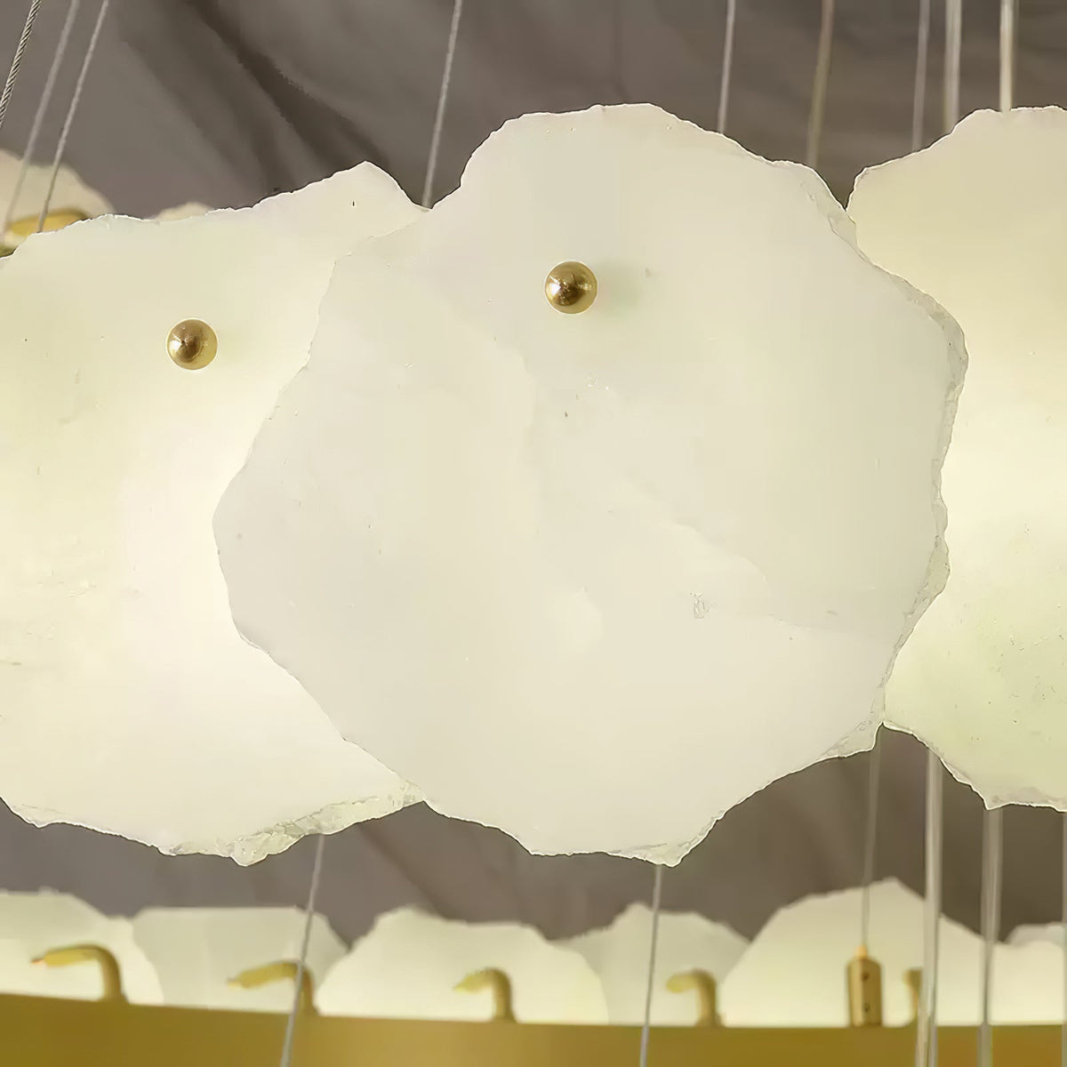 Albeine Alabaster żyrandol wielowarstwowy z okrągłym, luksusowym designem