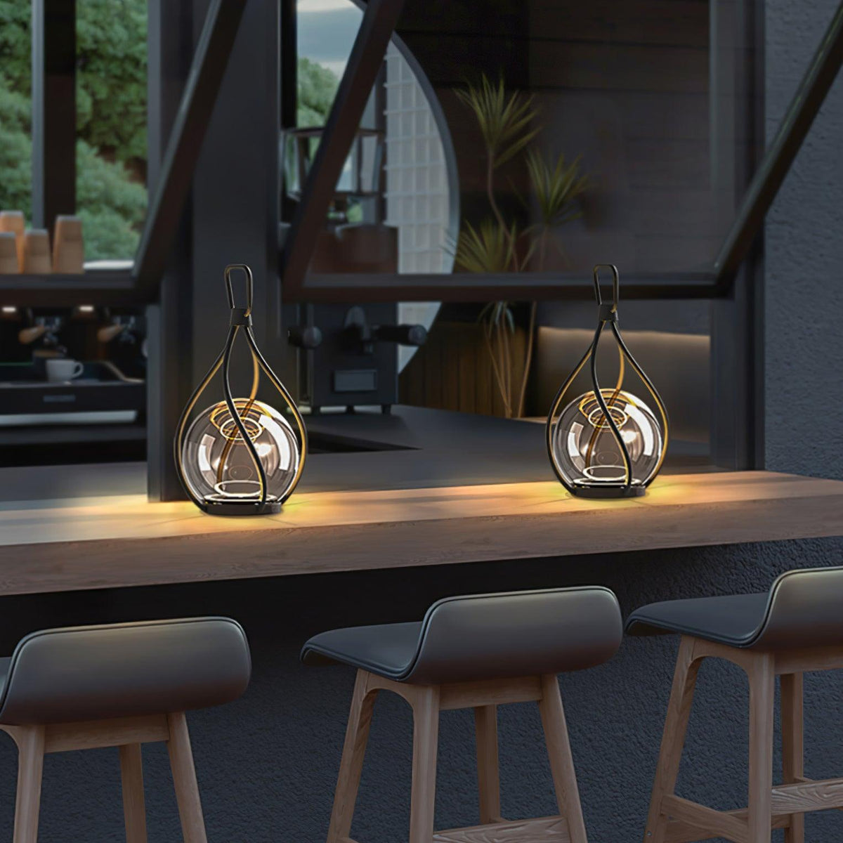 Emma minimalistyczna lampa stołowa ze szkła