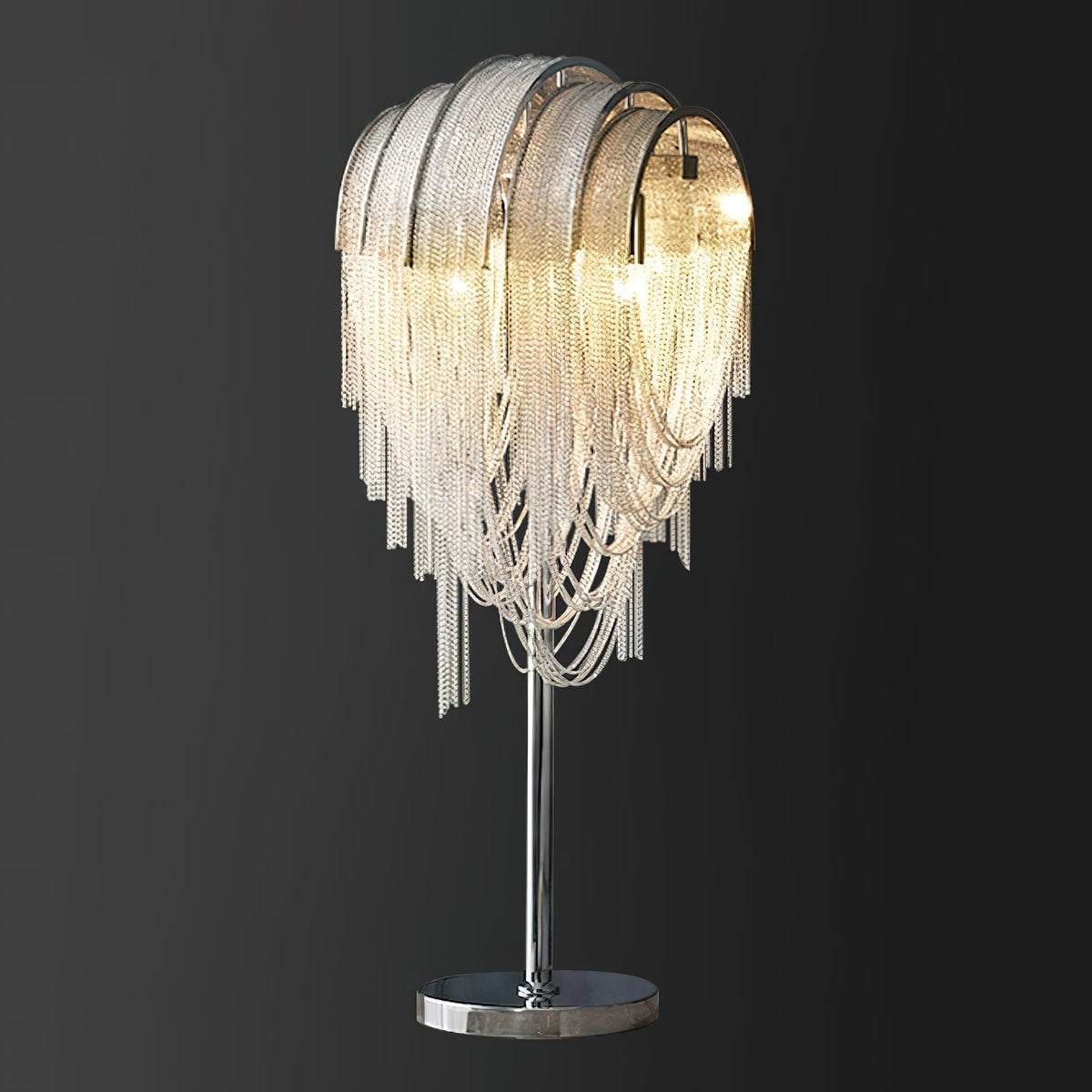 Hune artystyczna lampa stołowa ze stali