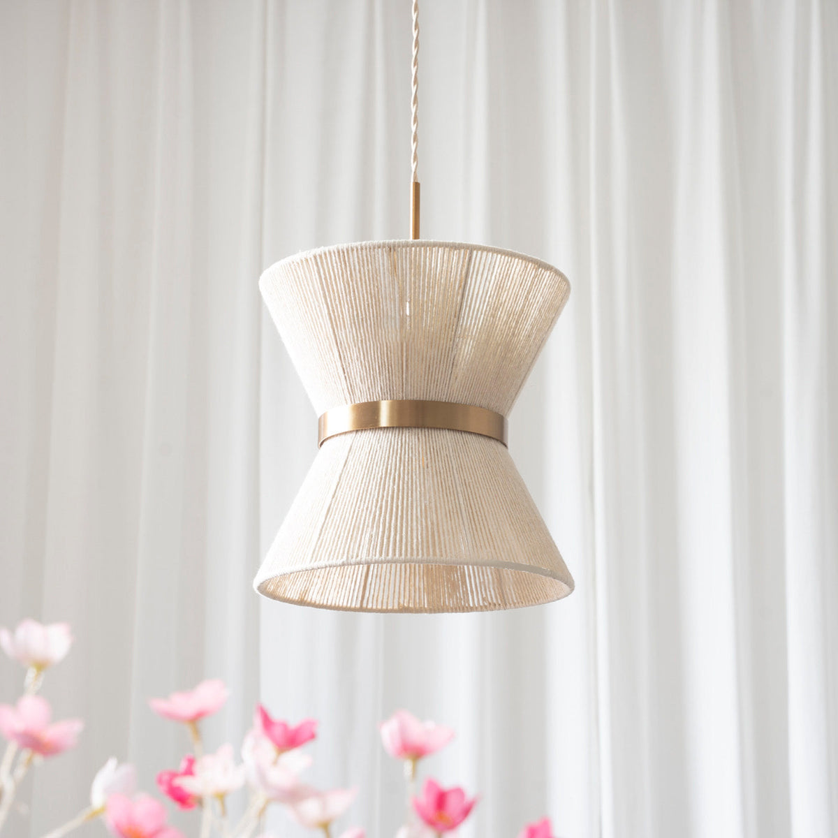 Aldenaya wisząca lampa drewniana