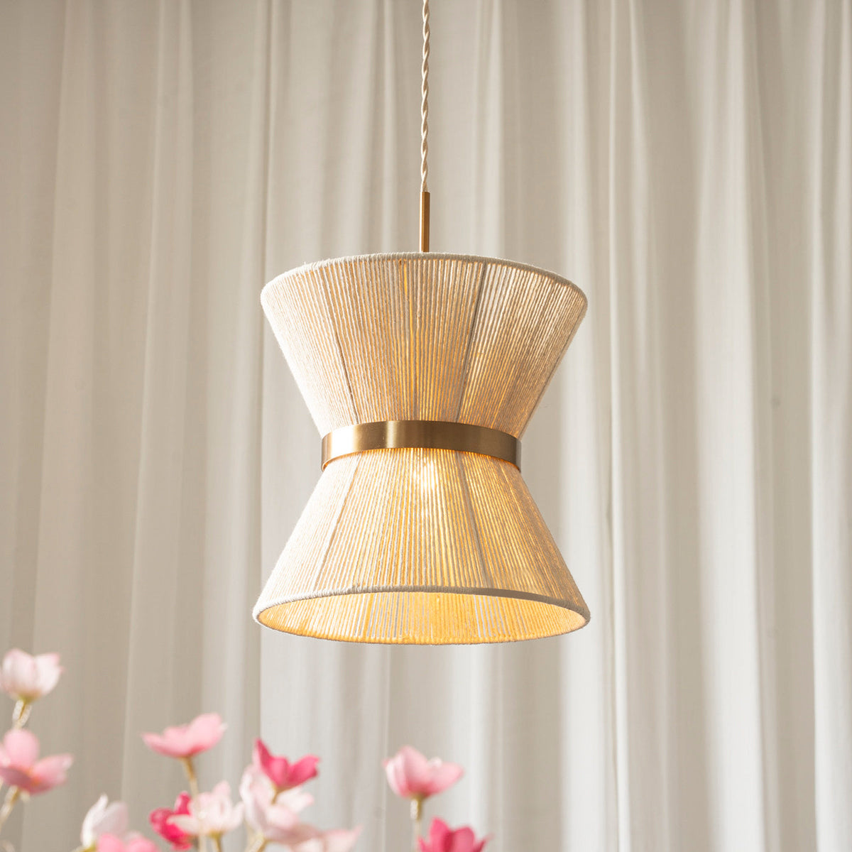 Aldenaya wisząca lampa drewniana