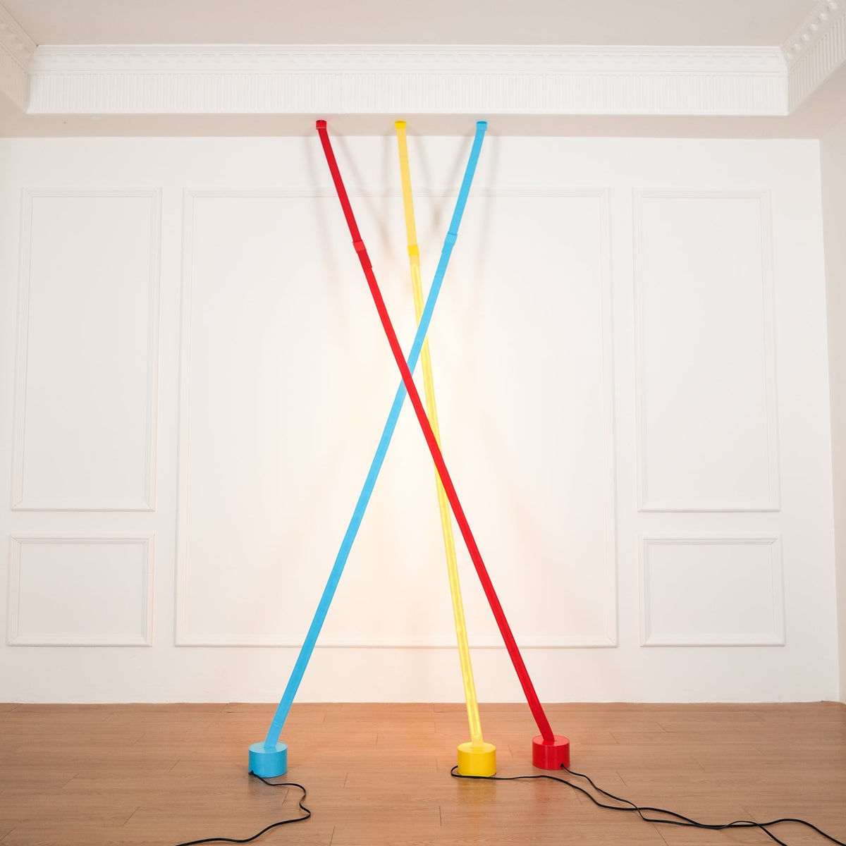 Vorenk lampa stojąca z płótna