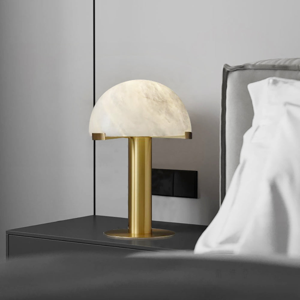 Keir lampa stołowa z alabastrem