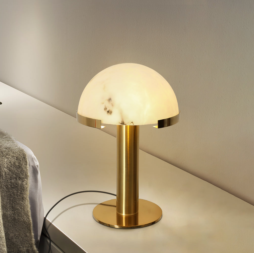 Keir lampa stołowa z alabastrem