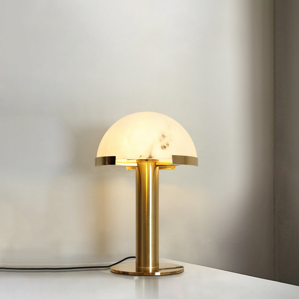 Keir lampa stołowa z alabastrem