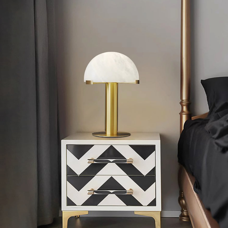 Keir lampa stołowa z alabastrem