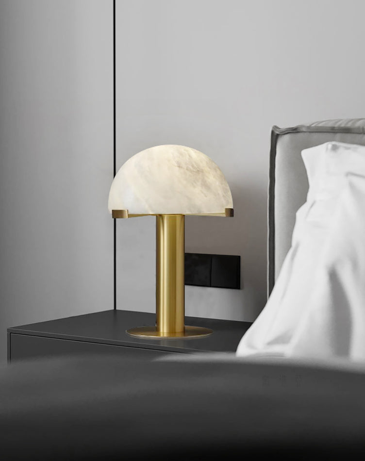 Keir lampa stołowa z alabastrem