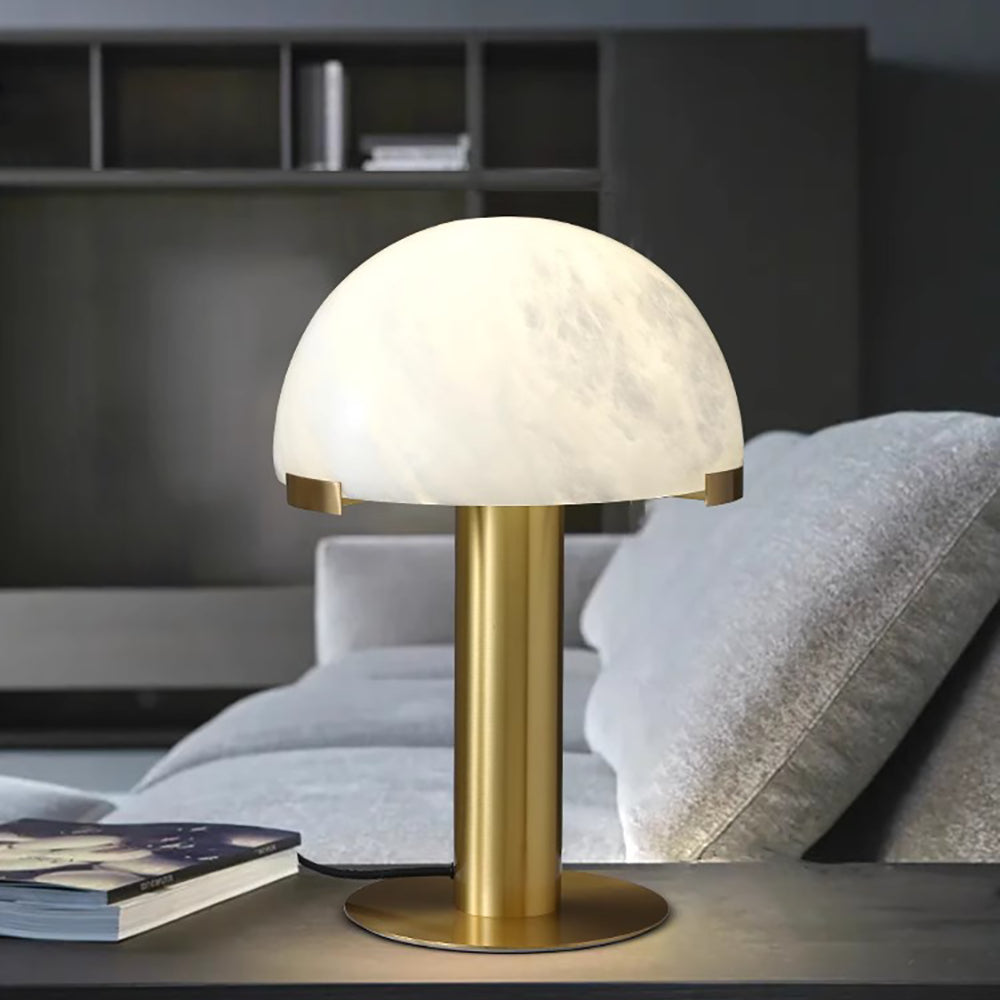 Keir lampa stołowa z alabastrem