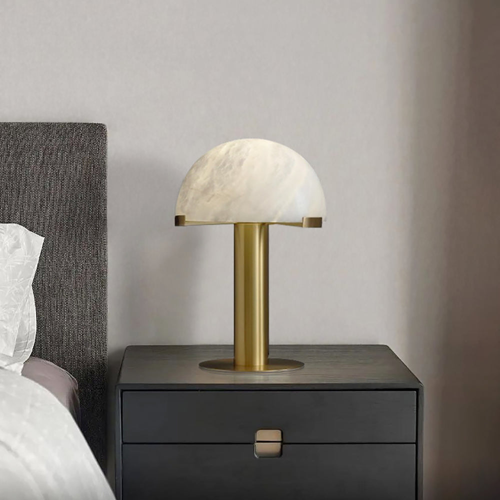 Keir lampa stołowa z alabastrem
