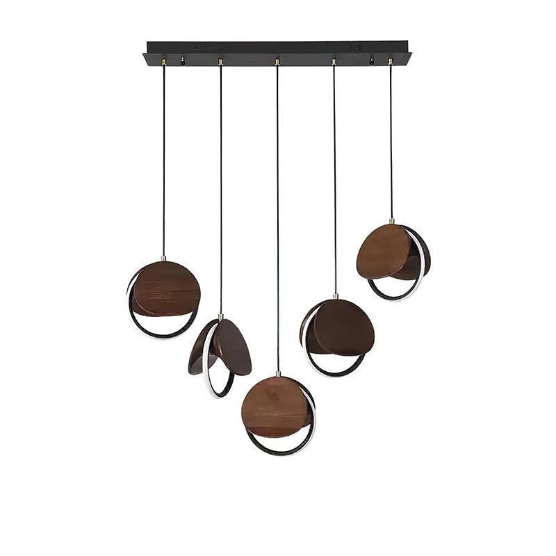 Avvelen geometryczna lampa wisząca z drewna