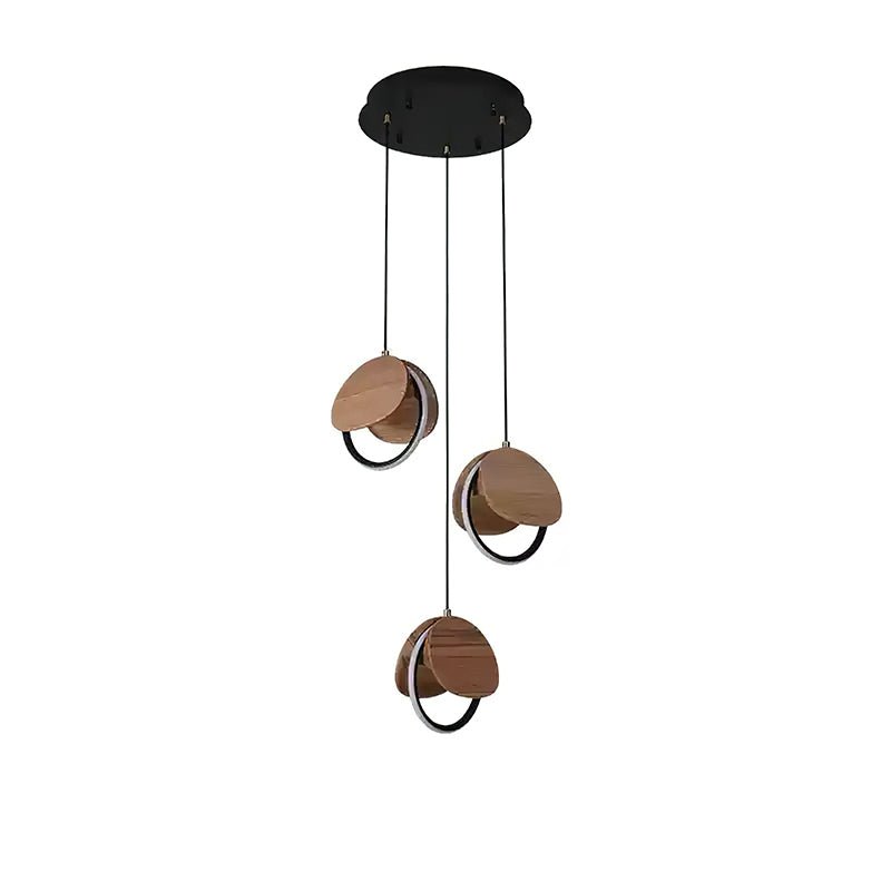 Avvelen geometryczna lampa wisząca z drewna