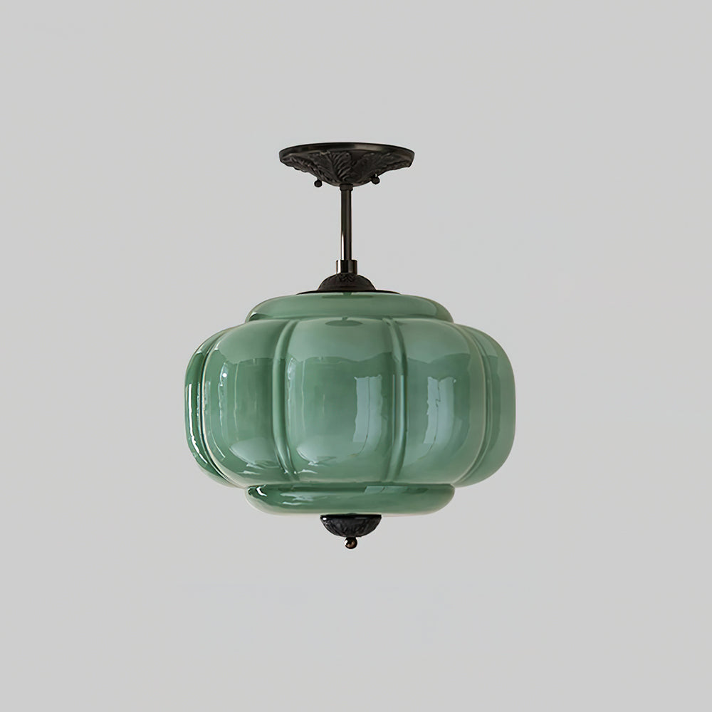 Eldio zielona lampa sufitowa montowana bezpośrednio ze szkła