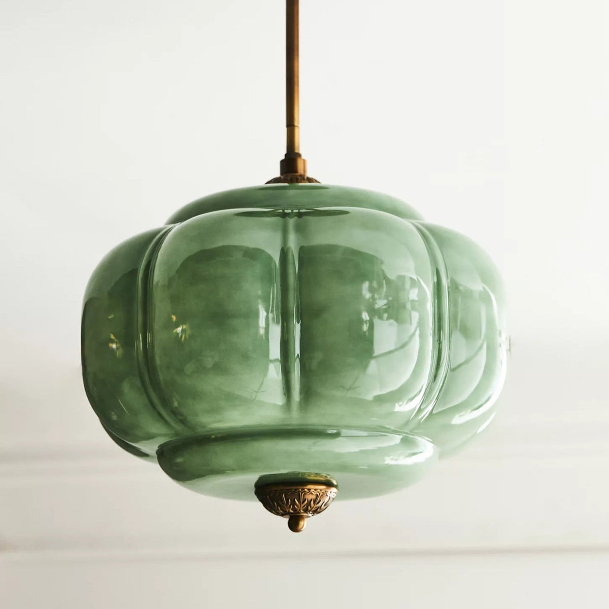 Eldio zielona lampa sufitowa montowana bezpośrednio ze szkła