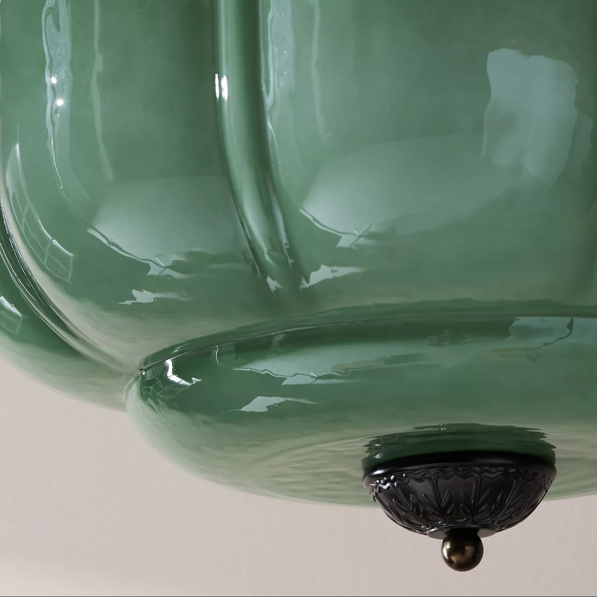 Eldio zielona lampa sufitowa montowana bezpośrednio ze szkła
