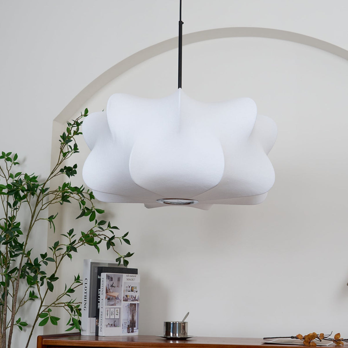 Luxe Silk nowoczesna lampa wisząca z jedwabiu