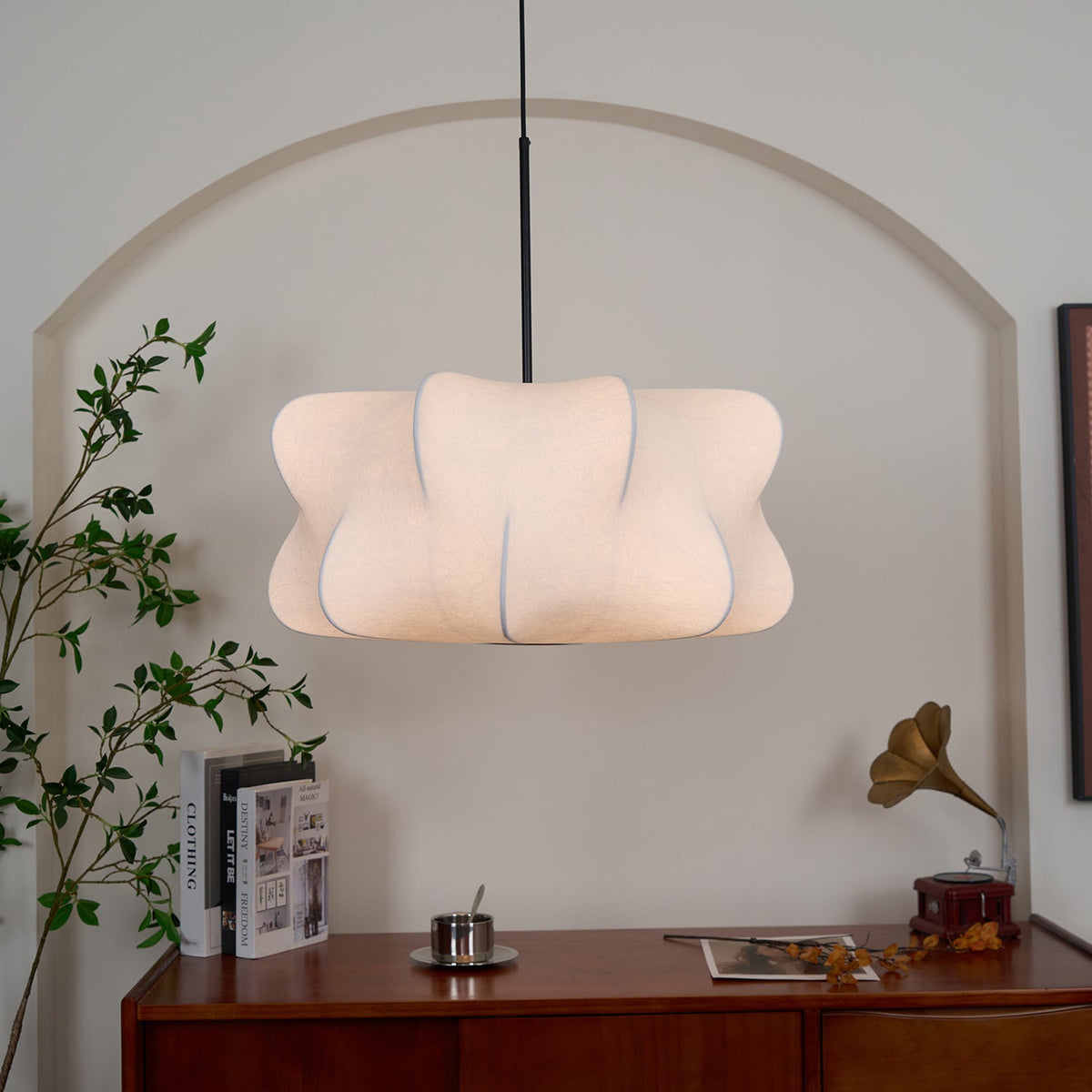 Luxe Silk nowoczesna lampa wisząca z jedwabiu