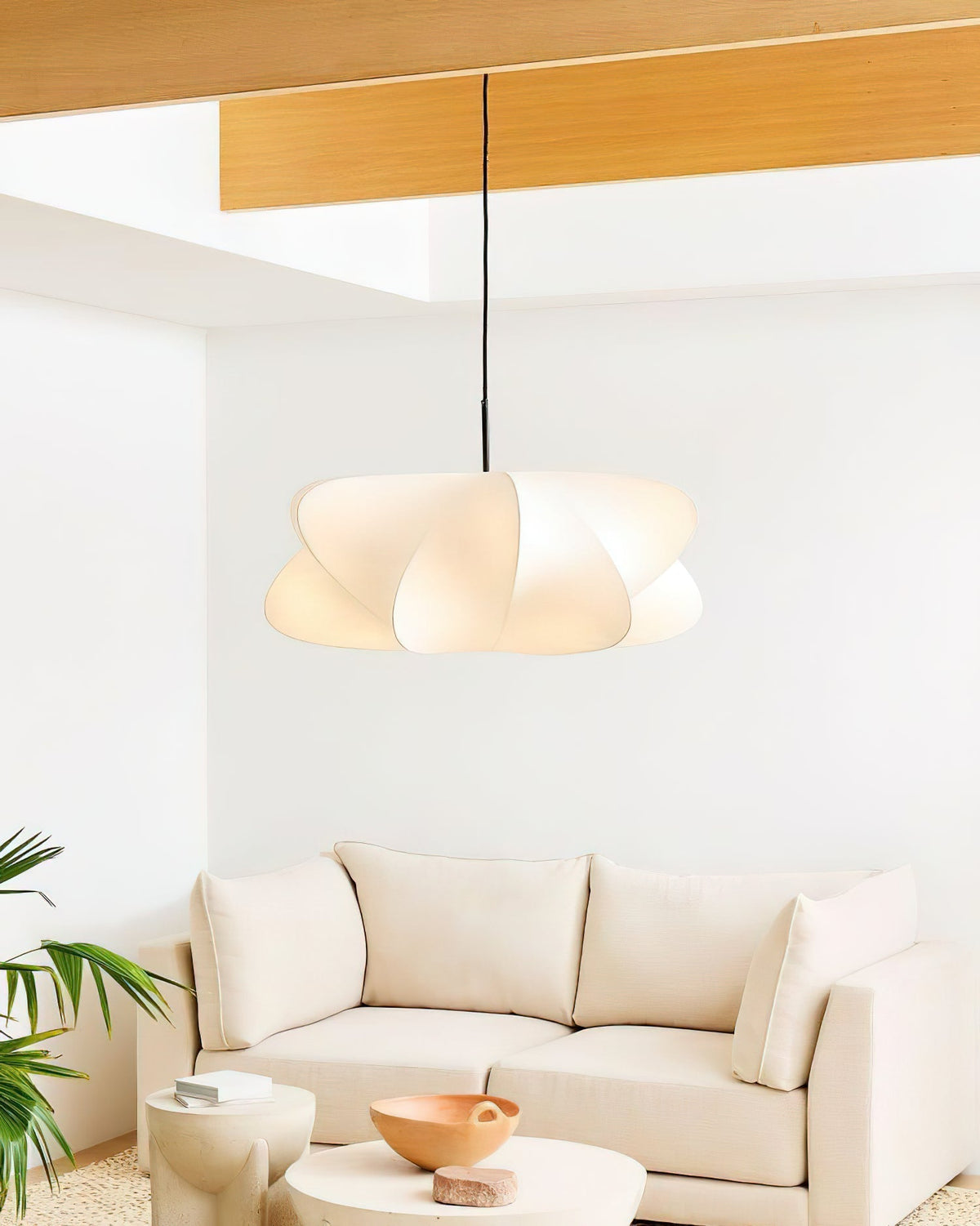 Luxe Silk nowoczesna lampa wisząca z jedwabiu
