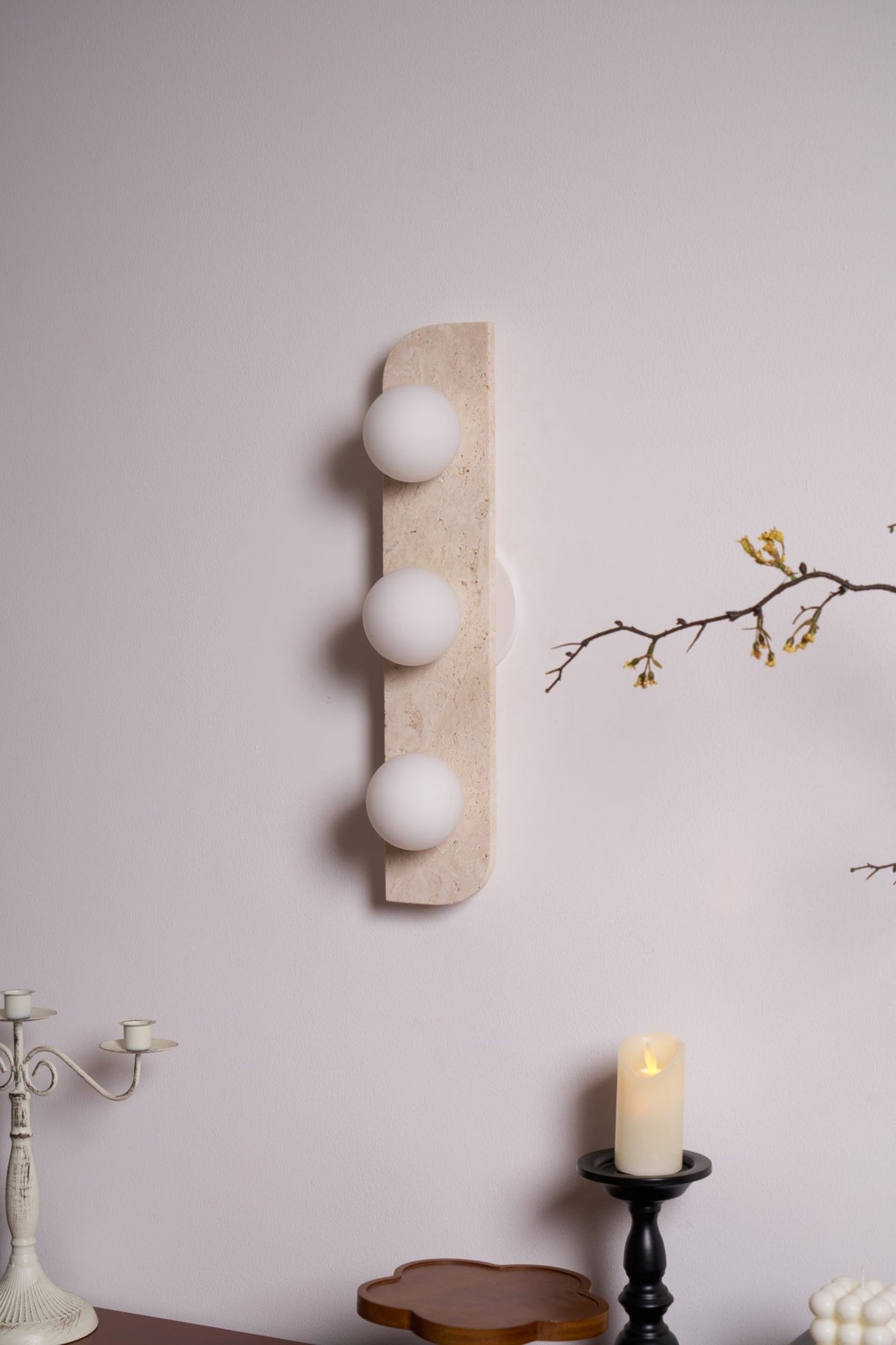 Kinkiet Minimalist Travertine Taviniella