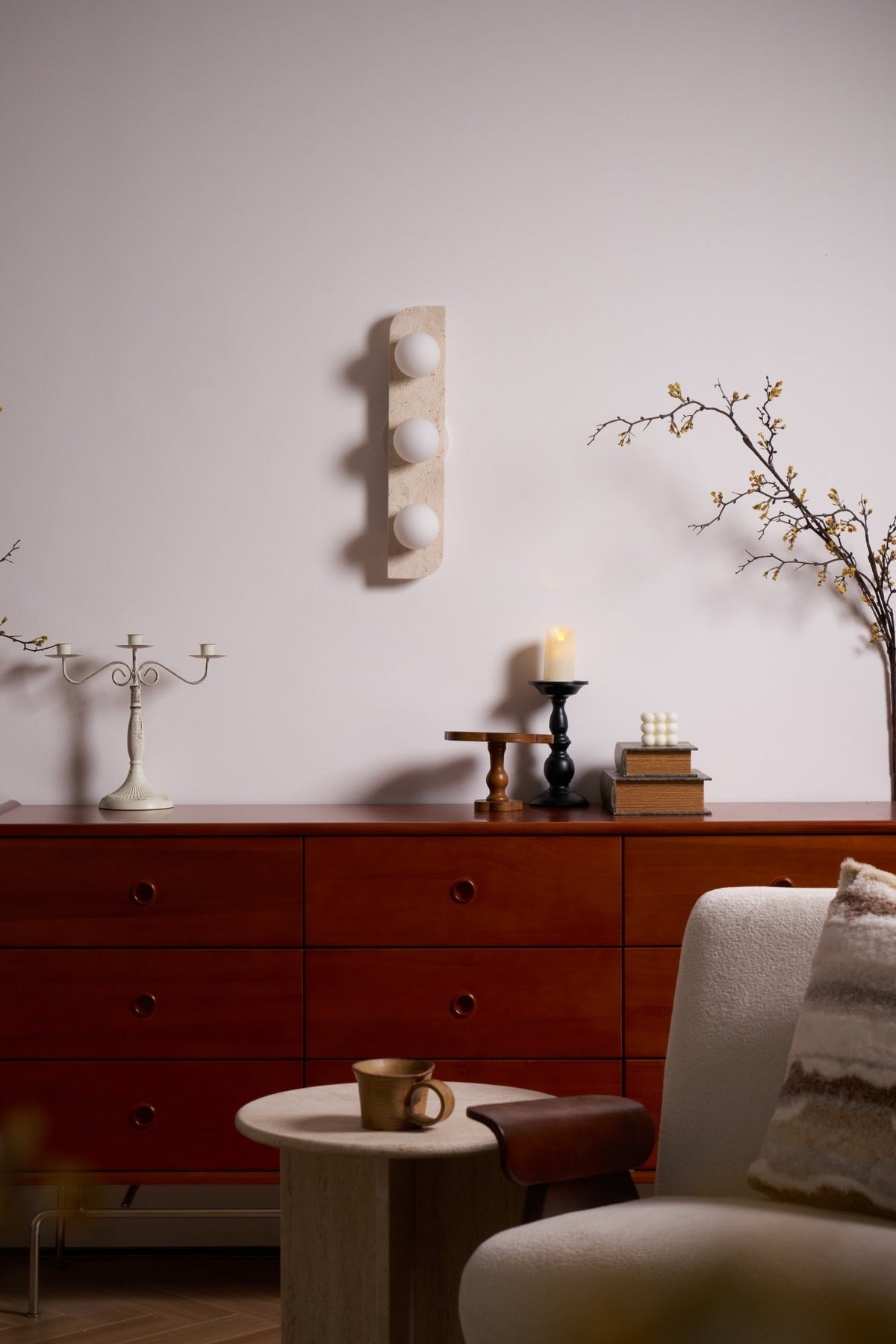 Kinkiet Minimalist Travertine Taviniella