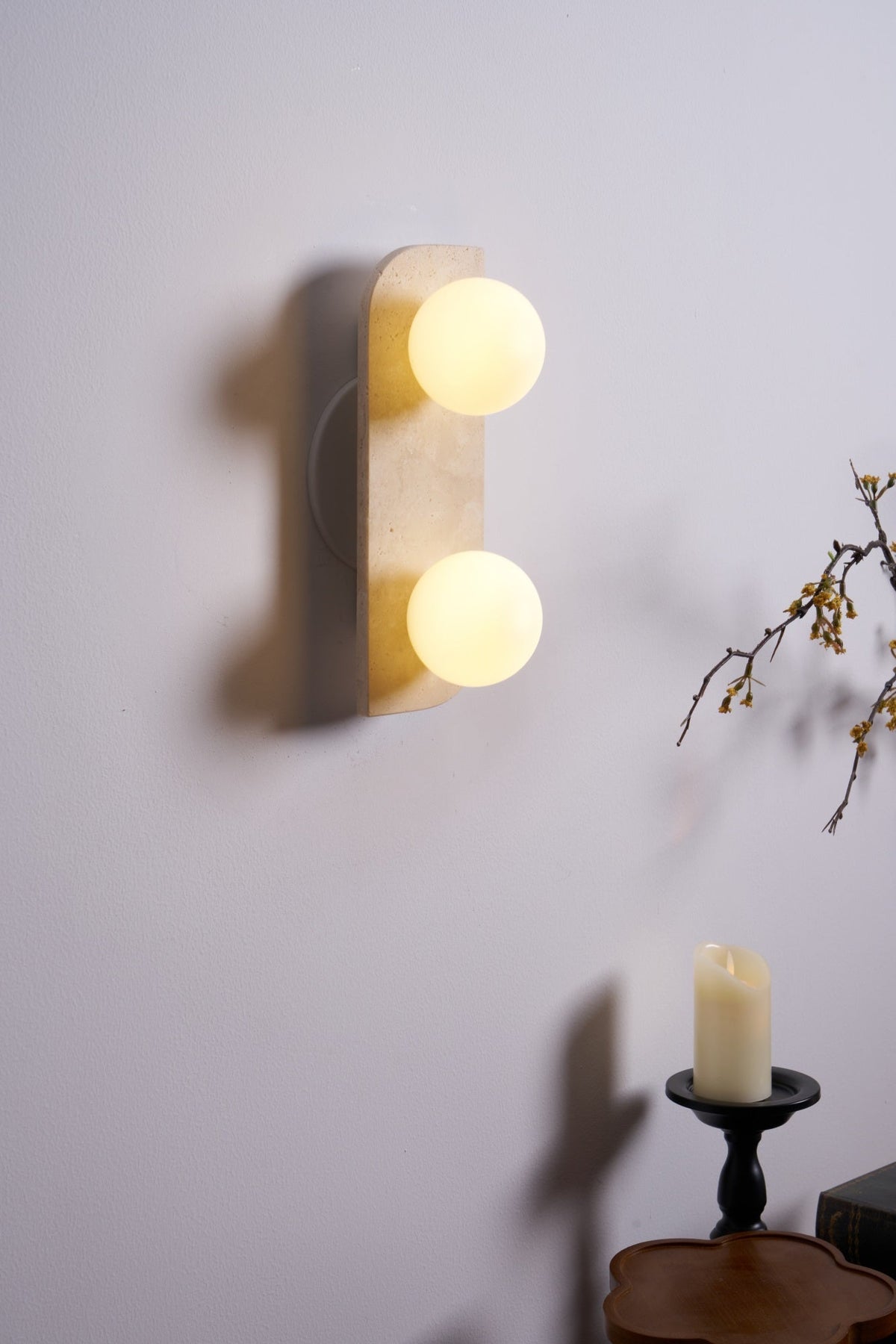 Kinkiet Minimalist Travertine Taviniella