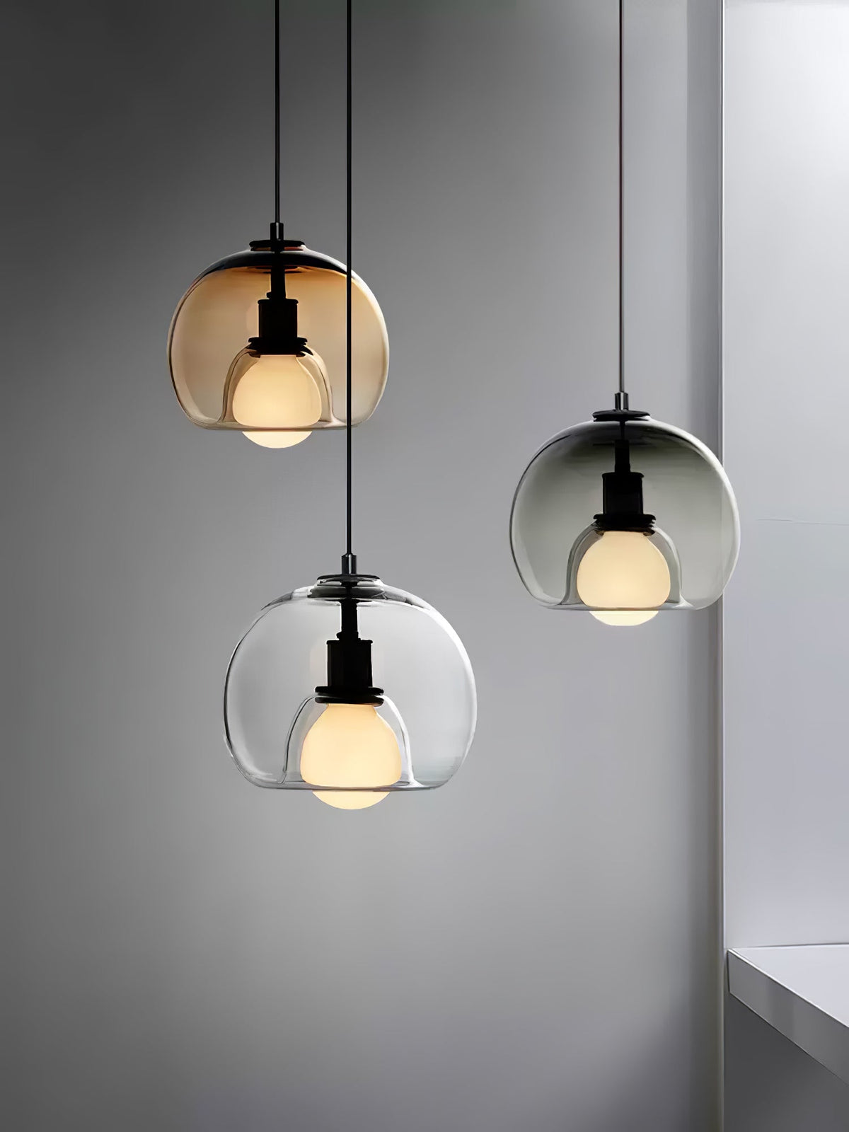 Eamver nowoczesna lampa wisząca ze szkła