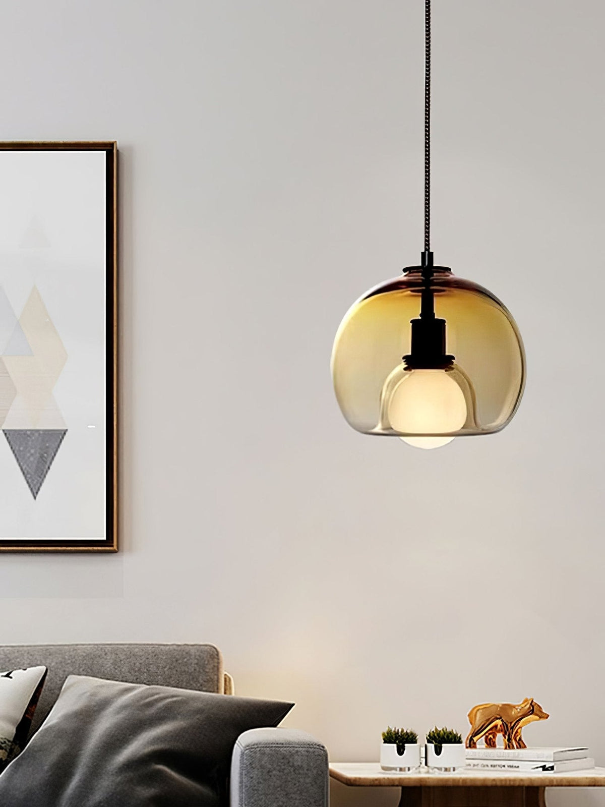 Eamver nowoczesna lampa wisząca ze szkła