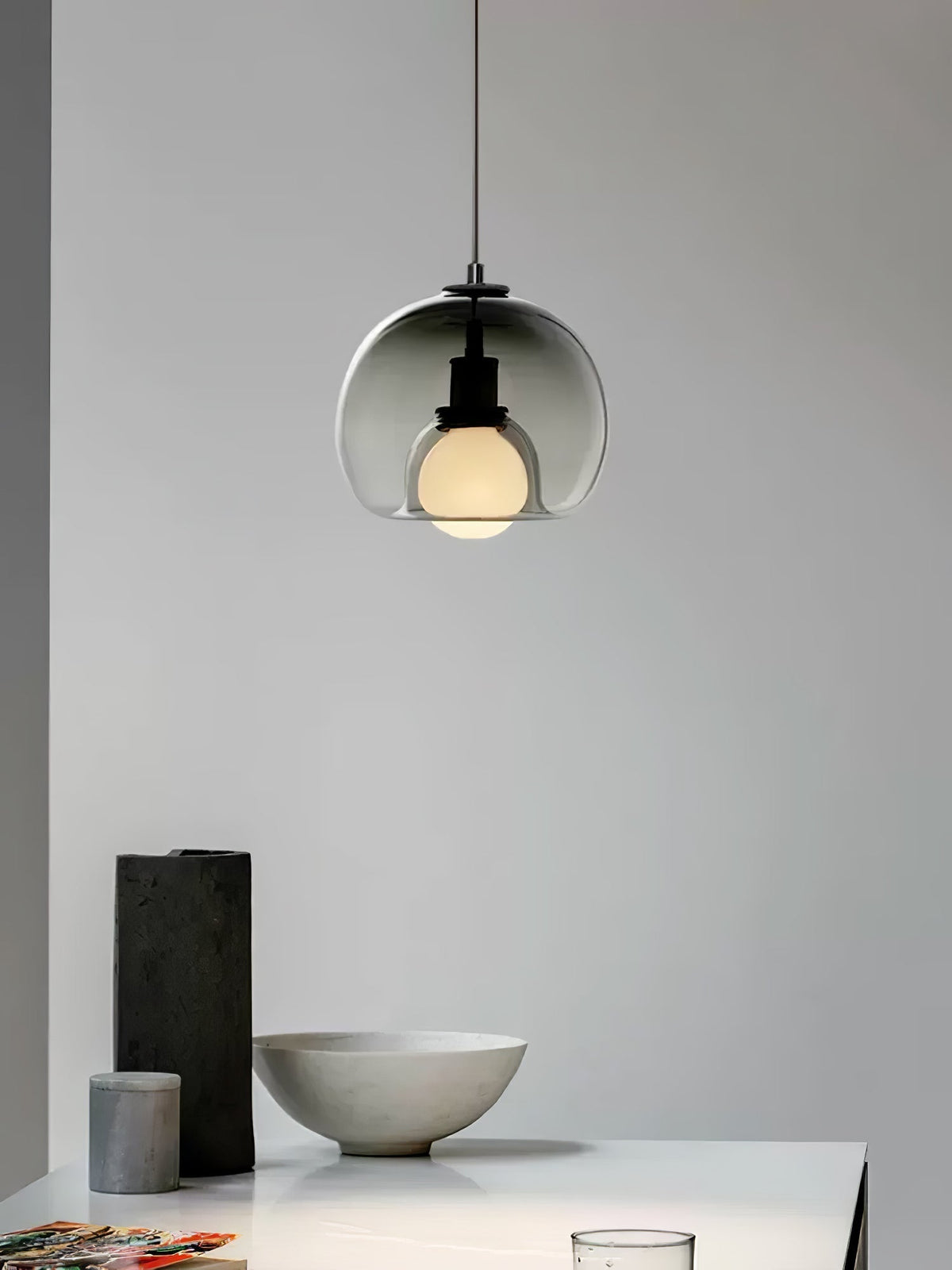 Eamver nowoczesna lampa wisząca ze szkła