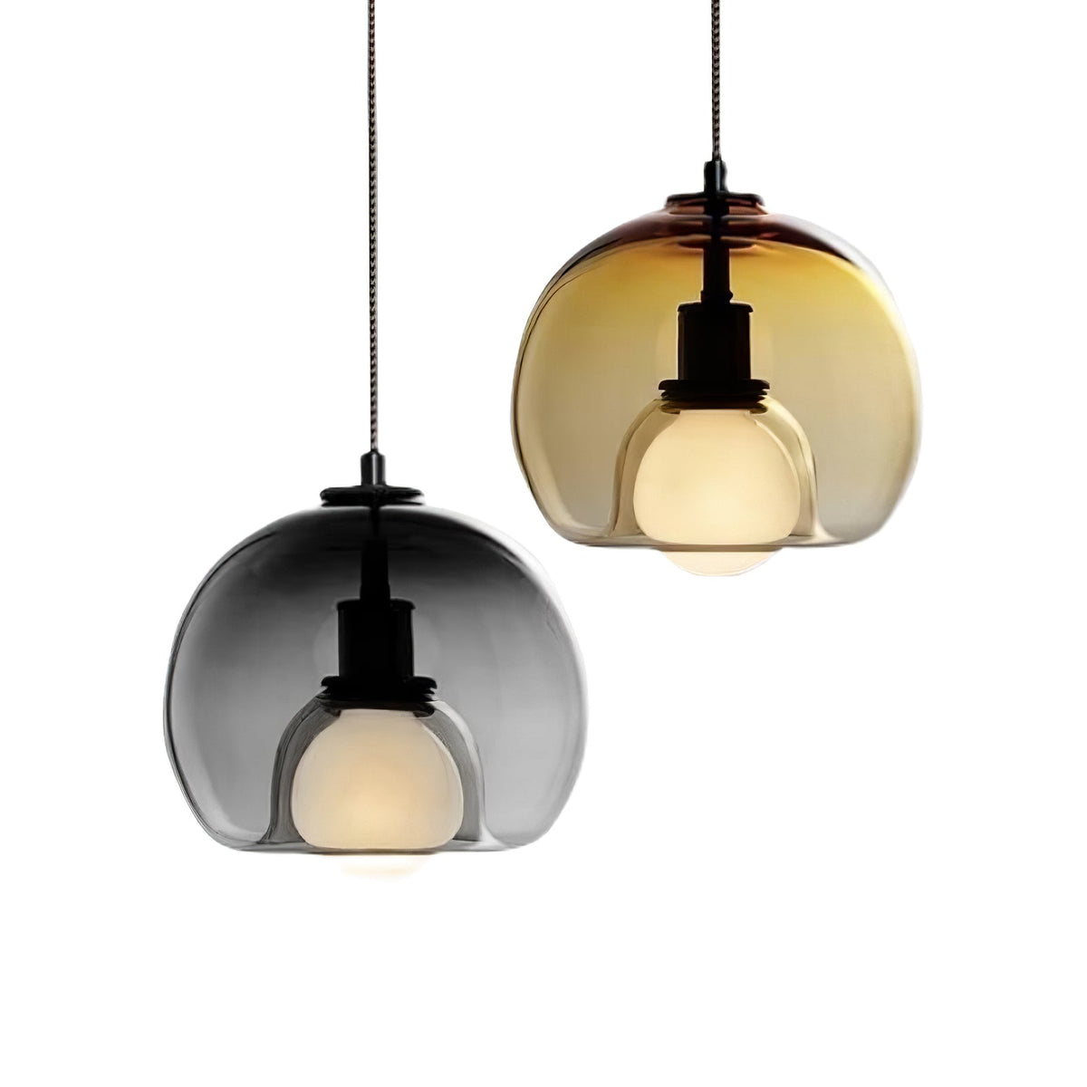Eamver nowoczesna lampa wisząca ze szkła