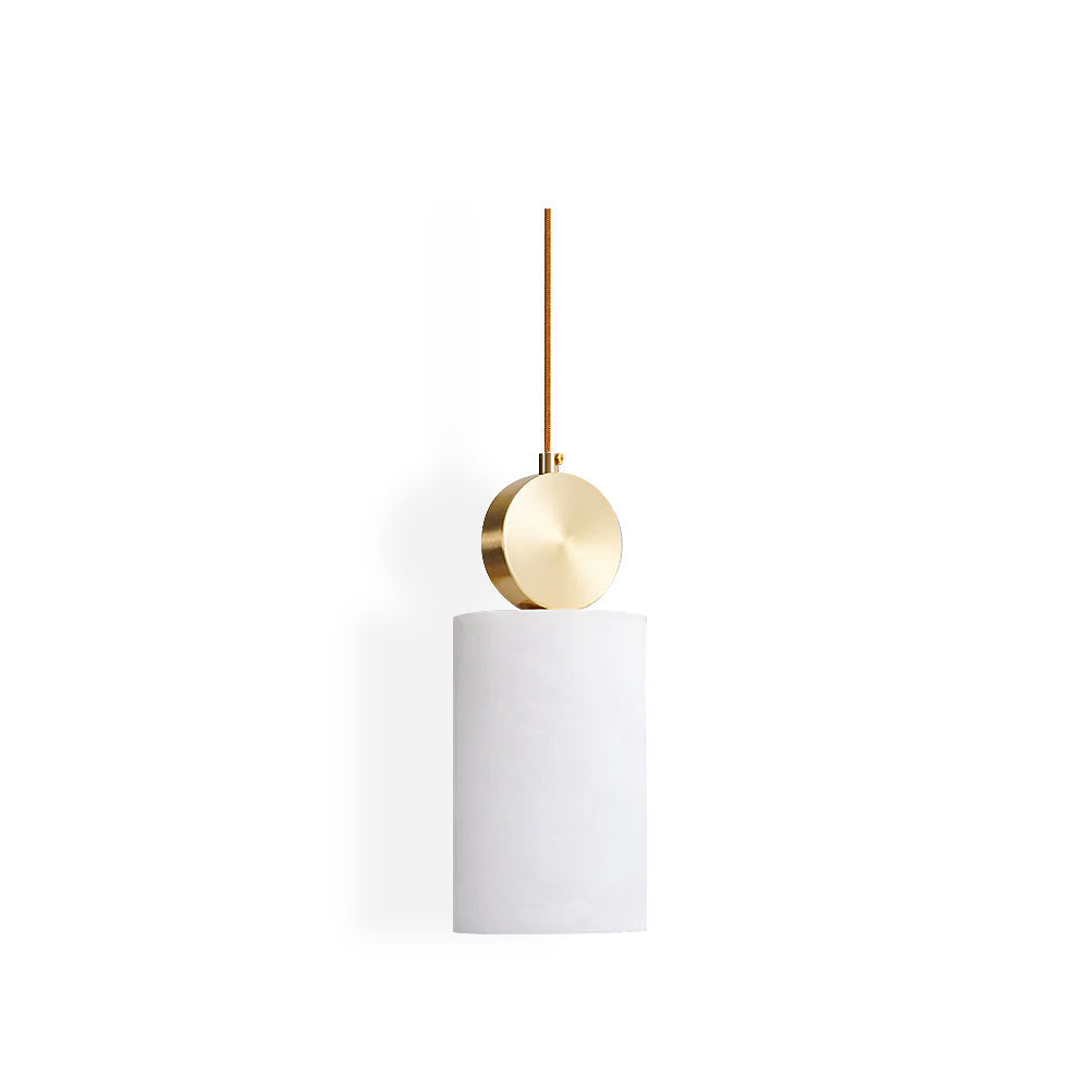 Salen lampa wisząca z alabastrem i miedzią