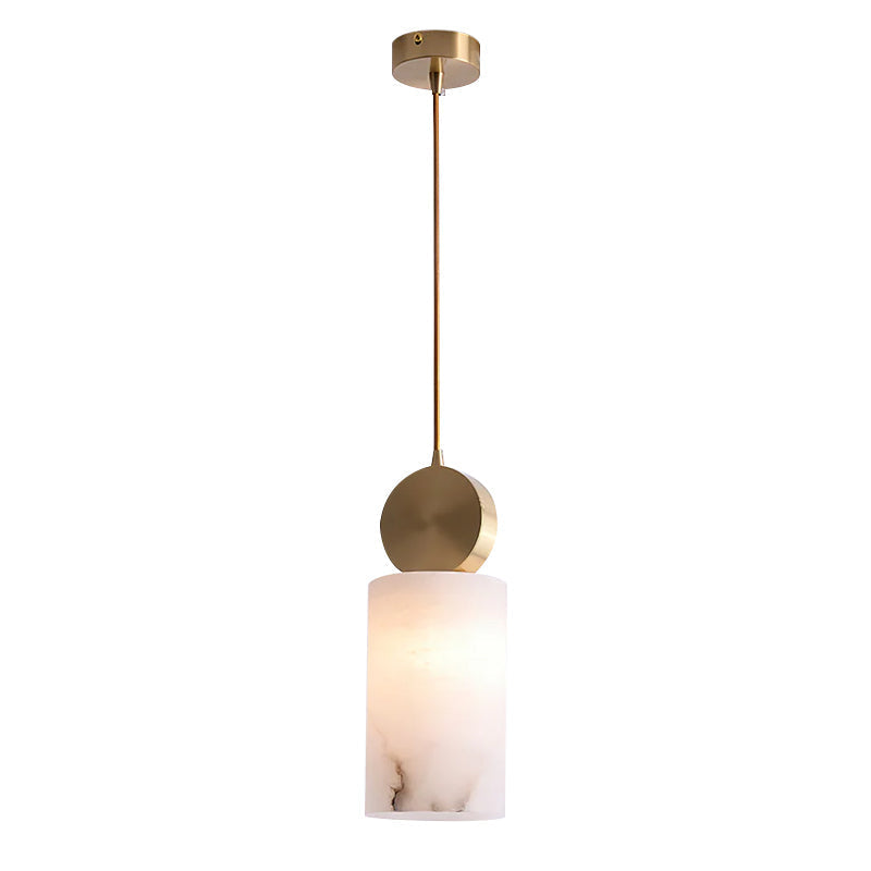 Salen lampa wisząca z alabastrem i miedzią