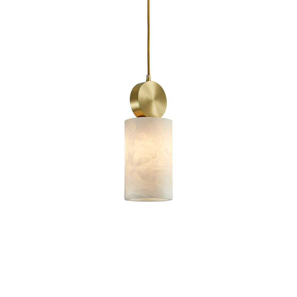 Salen lampa wisząca z alabastrem i miedzią