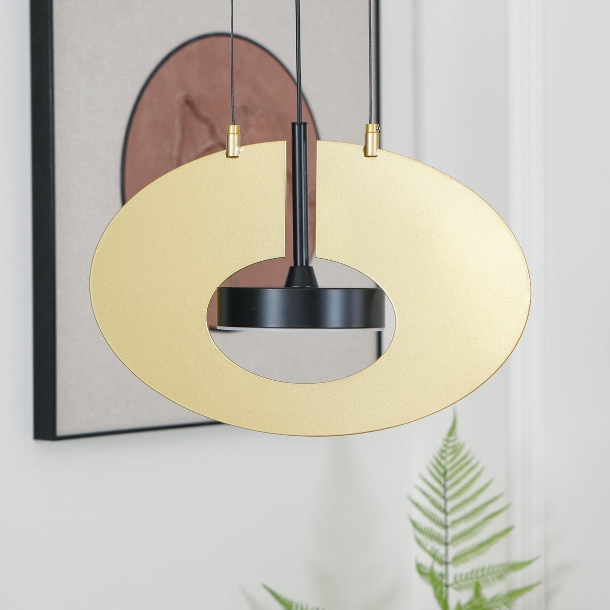 Sirixy lampa wisząca owalny pierścień geometryczny