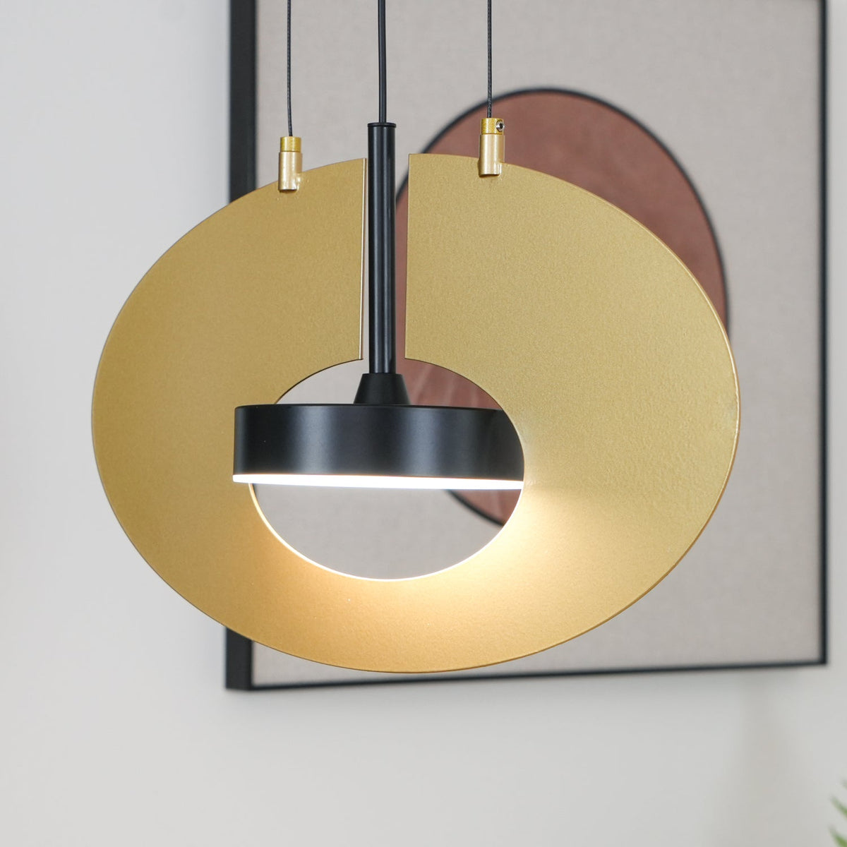 Sirixy lampa wisząca owalny pierścień geometryczny