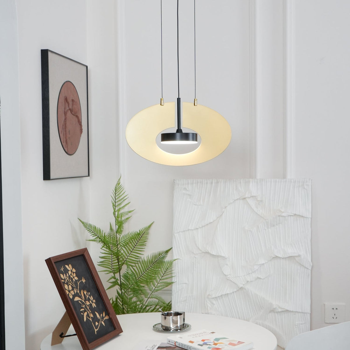 Sirixy lampa wisząca owalny pierścień geometryczny