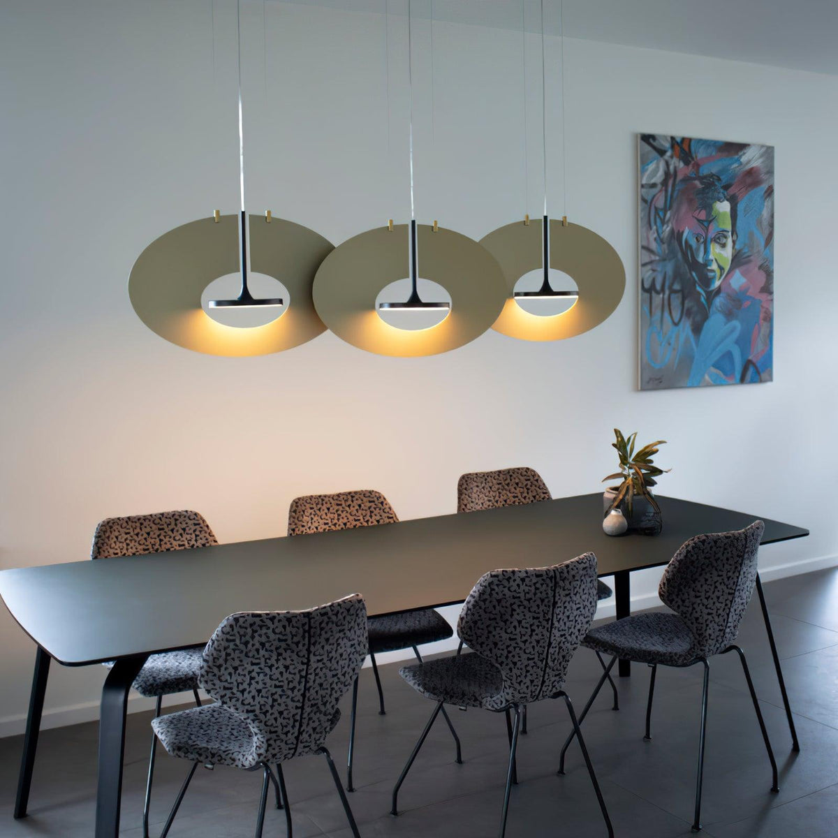 Sirixy lampa wisząca owalny pierścień geometryczny