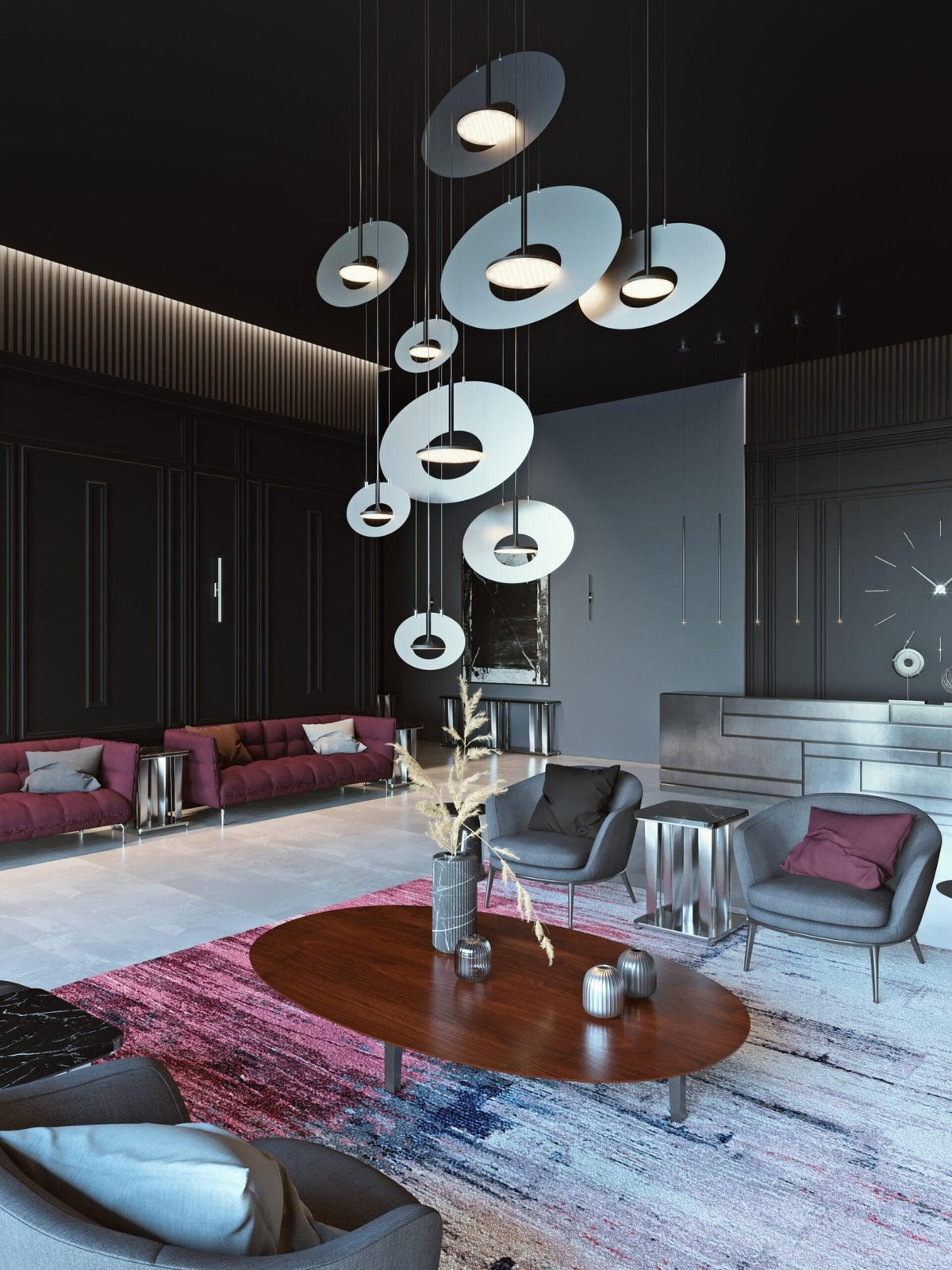 Sirixy lampa wisząca owalny pierścień geometryczny