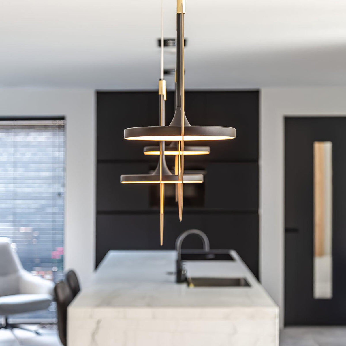 Sirixy lampa wisząca owalny pierścień geometryczny