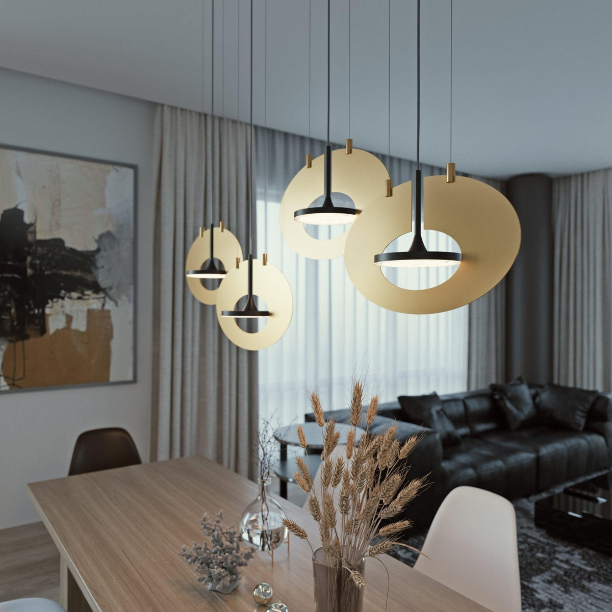 Sirixy lampa wisząca owalny pierścień geometryczny