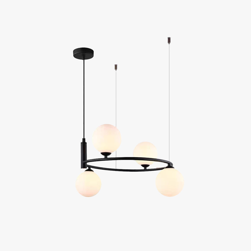 Valentina nowoczesna lampa wisząca pierścieniowa Magic Bean czarna/złota metal