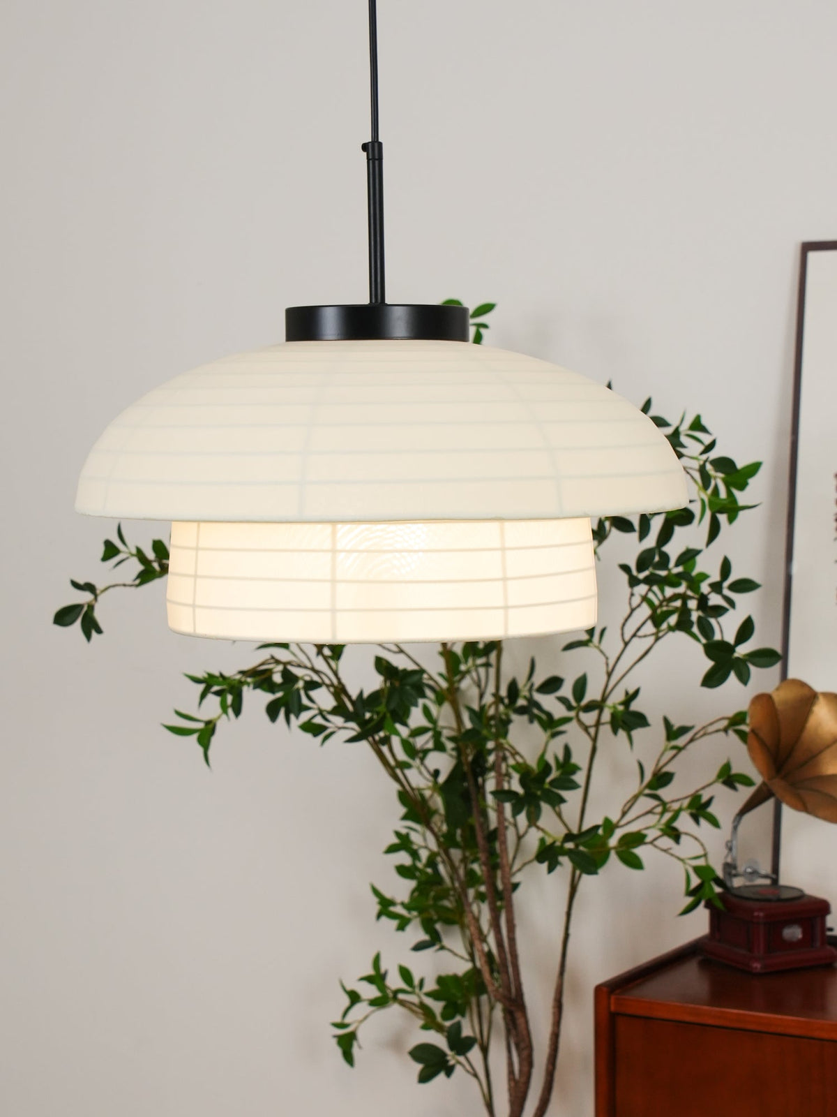 Zelvin artystyczna lampa wisząca ze szkła i płótna