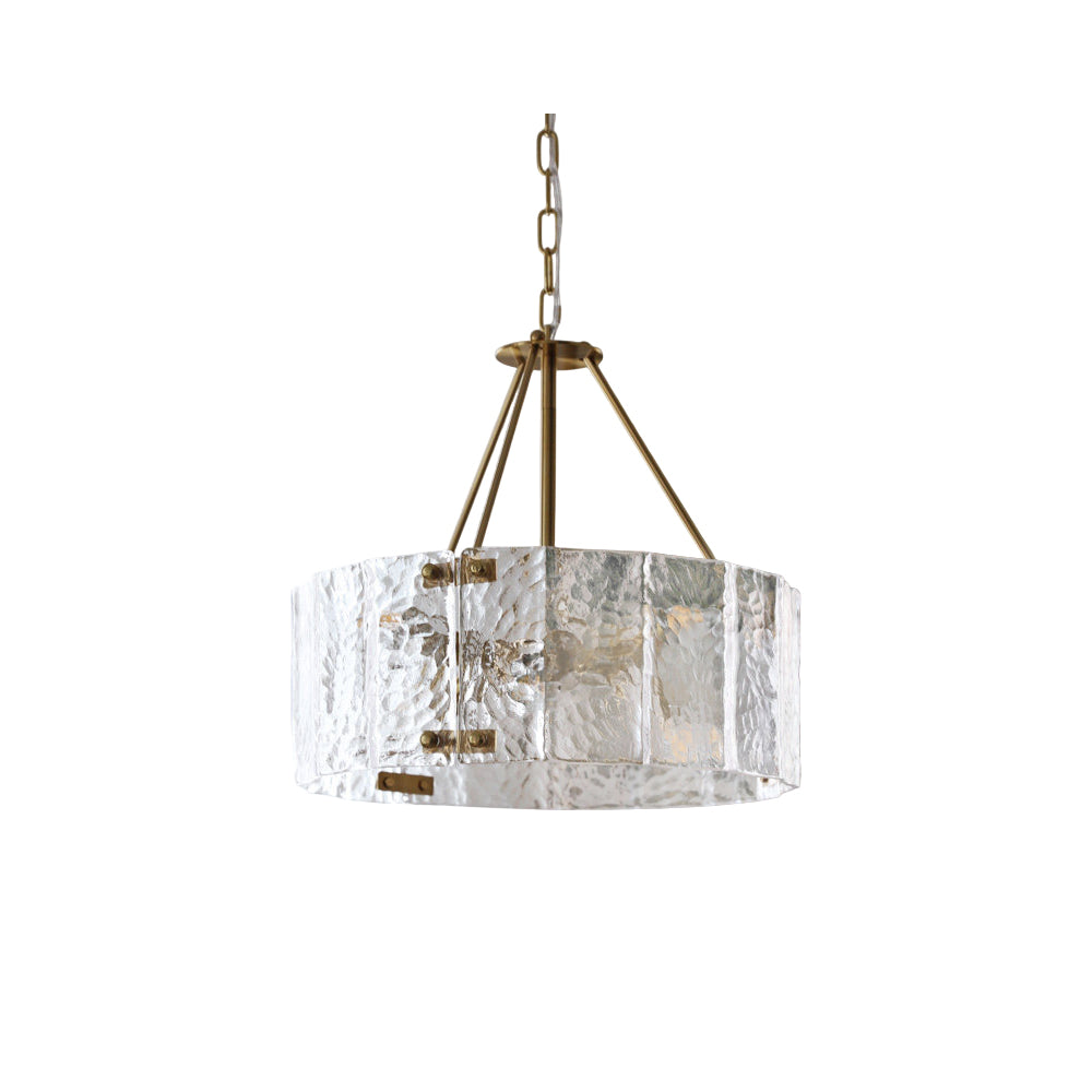 Virelix żyrandol w kształcie bębna ze szkła