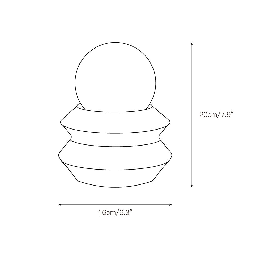 Lampa stołowa Fin Travertine (z wbudowaną baterią)