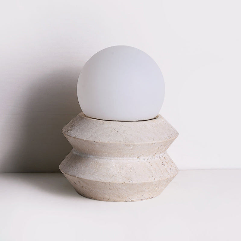 Lampa stołowa Fin Travertine (z wbudowaną baterią)