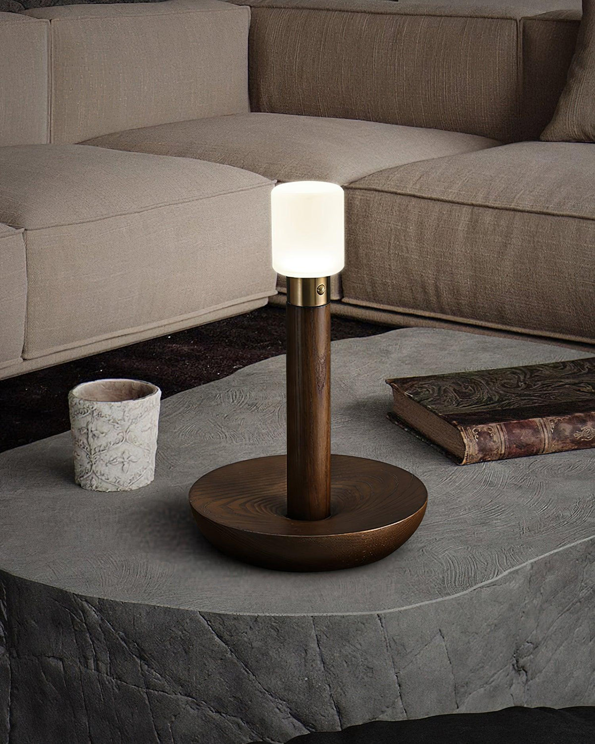 Lumaice minimalistyczna lampa stołowa z drewna