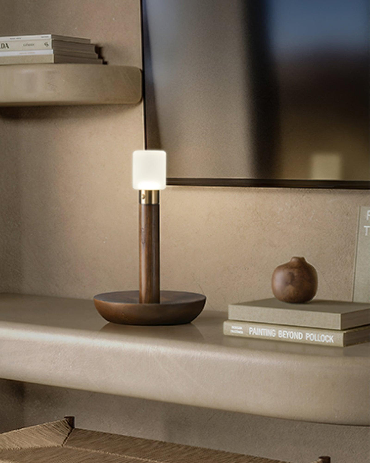 Lumaice minimalistyczna lampa stołowa z drewna
