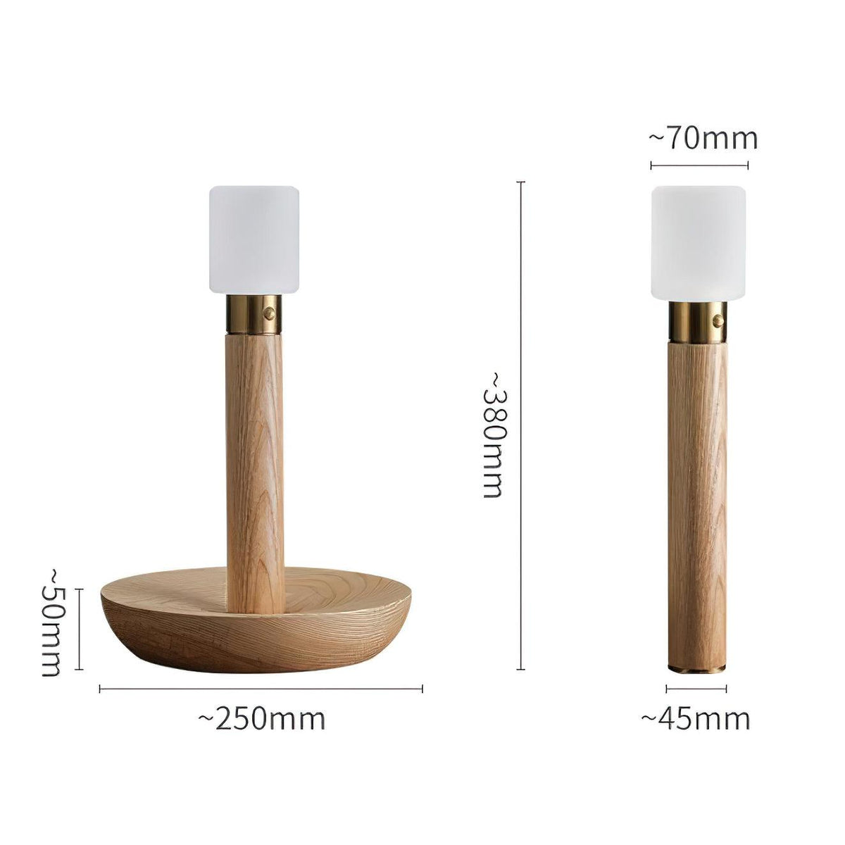 Lumaice minimalistyczna lampa stołowa z drewna